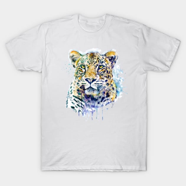 Watercolor Leopard T-Shirt by Marian Voicu